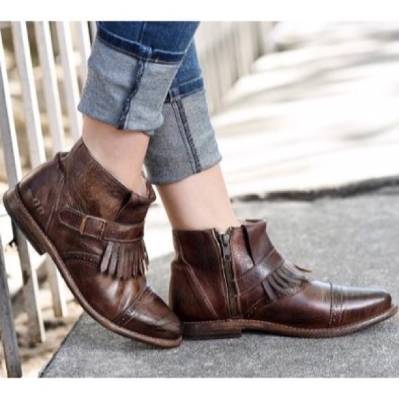 new Bed Stu ❉ Handmade Ankle Bootie ❉ Teak Rustic - Picture 2 of 10